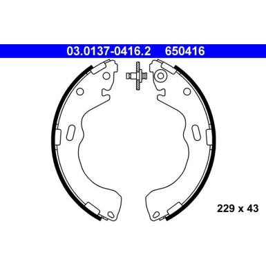 ATE Bremsbacken | 03.0137-0416.2