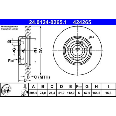 Bremsscheibe | 24.0124-0265.1