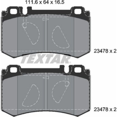 Bremsbelagsatz Db P. C209/W211/W220/R230 02-12 | 2347801