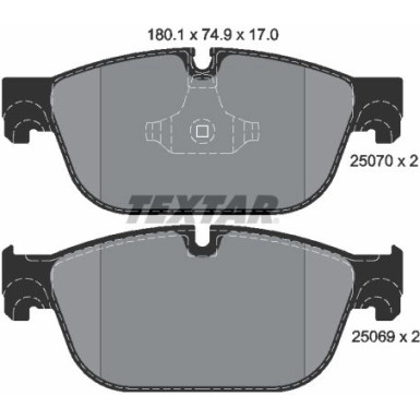 Bremsbelagsatz Citroen P. C5/Ds4/Ds5 09 | 2507001