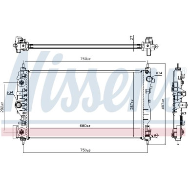 Wasserkühler PKW | Chevrolet Orlando 2.0 D AUT 10 | 61707