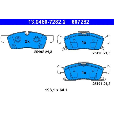 Bremsbelagsatz Db P. W166/X166 Gl/Ml Klasse 11 | 13.0460-7282.2