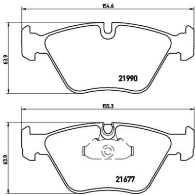 BREMBO Bremsklötze VA | BMW 5 95-04 | P 06 065