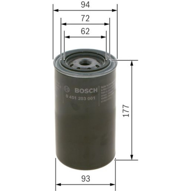 Ölfilter | ACKERMANN,CATERPILLAR,DAEWOO,FORD | 0 451 203 001