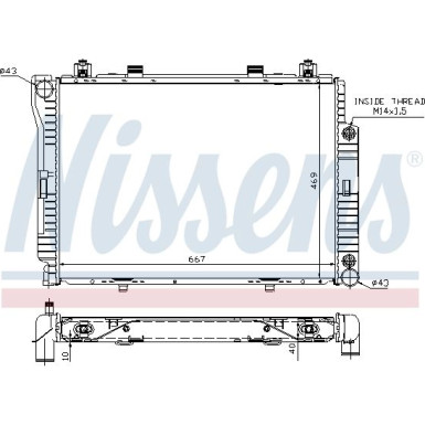 Wasserkühler PKW | MERCEDES W140 | 62714A