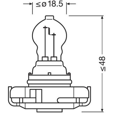 PSX24W Osram | Faltschachtel | 12V 24W PG20-7 | 2504