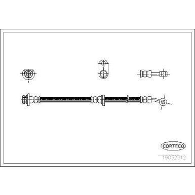 CORTECO Bremsschlauch | 19032312