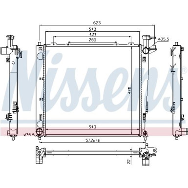 Wasserkühler PKW | Kia Sorento 09 | 66782