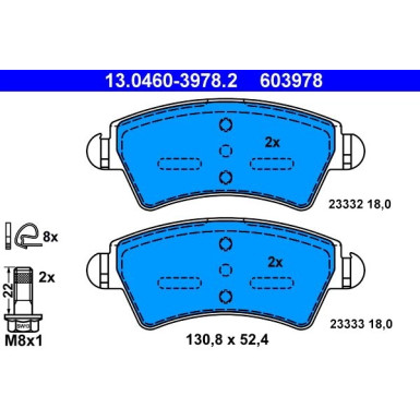 Bremsbelagsatz Citroen P. Xsara 1.4-2.0 16V 97-05 | 13.0460-3978.2