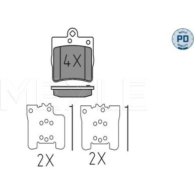 Bremsbelagsatz Db T. W202 C200-230 Kompressor | 025 219 1915/PD