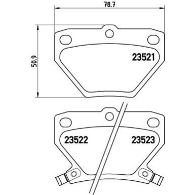 BREMBO Bremsklötze HA | TOYOTA Corolla, Prius, Yaris 00-09 | P 83 052