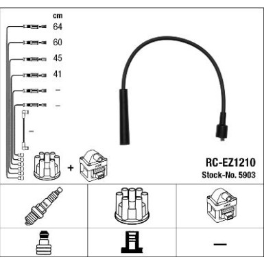 RC-EZ1210 NGK | Zündkabelsatz | MAZDA Ž323 F VI 98-01 | 5903