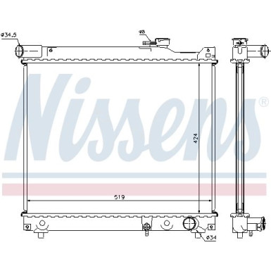 Wasserkühler PKW | SUZUKI Vitara TD 2,0 94-98 | 64165