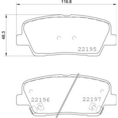 BREMBO Bremsklötze HA | HYUNDAI Santa Fe 12 | P 30 105