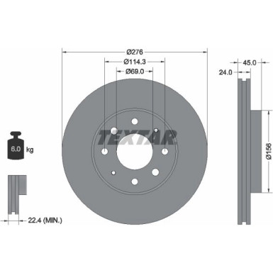 Bremsscheibe Mitsubishi P. Galant 96 | 92110500