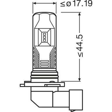 LEDriving® FOG LAMP H10 12V PY20d Osram | 12V 8,2W PY20d, 6000K | 9745CW