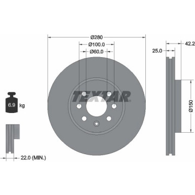 Bremsscheibe Opel P. Meriva | 92124603