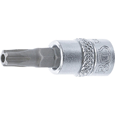 BGS Bit-Einsatz | Antrieb Innenvierkant 6,3 mm (1/4"""") | TS-Profil (für Torx Plus) mit Bohrung TS30 | 5184-TS30