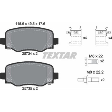 Bremsbelagsatz Jeep T. Cherokee 2.0-2.2 Crd/3.2 4X4 13 | 2573401