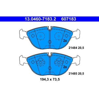 Bremsbelagsatz Db P. W202/W210/W211 97-08 | 13.0460-7183.2