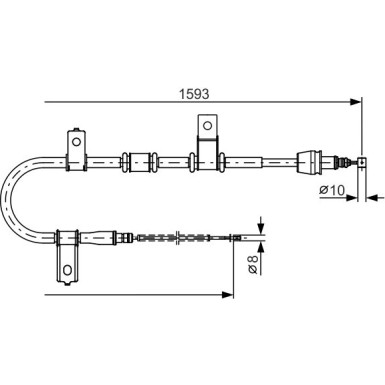 Handbremsseil re | HYUNDAI Getz | 1987482224