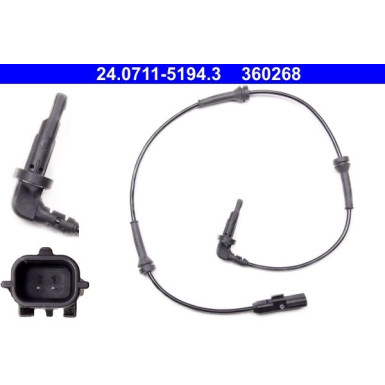 ATE ABS Sensor | 24.0711-5194.3