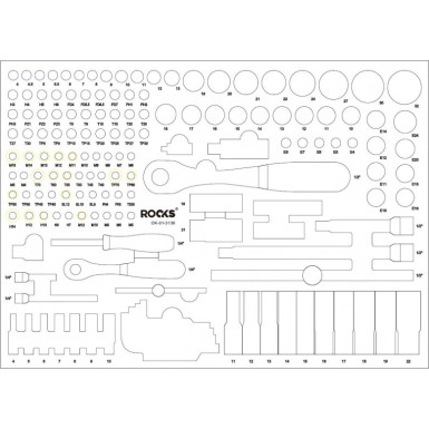 ROOKS Master Garage Werkzeug-Set 155-teilig – Für Profis