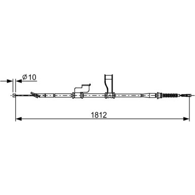 Handbremsseil li | HYUNDAI i10 | 1987482616