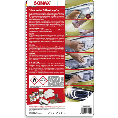 SONAX | Scheinwerfer Aufbereitungs Set | 04059410