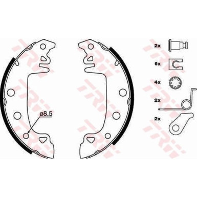 71 461 013 Bremsbacken | ALFA 33,VOLVO 340-360 82 | GS8315