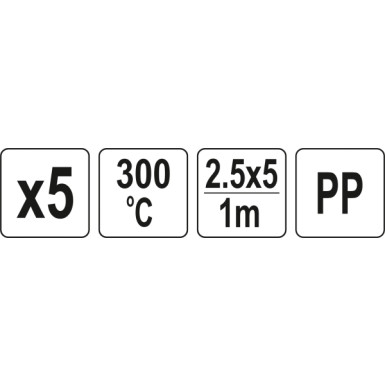 Pp-Einsätze 2,5X5mm, 5X1M, 5 St | YT-82303