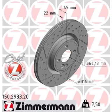 Bremsscheibe | MINI Clubmann, Coupe 05 | 150.2933.20