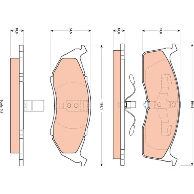 Bremsklötze VA | CHRYSLER Voyager,300M,Neon 96 | GDB4091