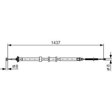 Handbremsseil re | FIAT Panda 13 | 1987482391