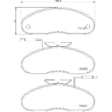 BREMBO Bremsklötze VA | NISSAN Trade 93-04 | P 56 019