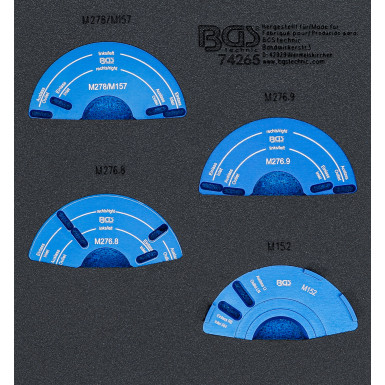 BGS Werkstattwageneinlage 1/6: Nockenwellenversteller-Einstellwerkzeug-Satz | für Mercedes-Benz M152, M157, M276, M278 | 74265