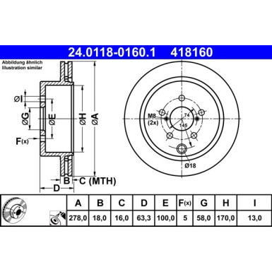 Bremsscheibe | 24.0118-0160.1