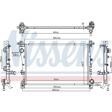 Wasserkühler PKW | Fiat 500 L 12 | 606441