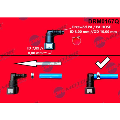 DR.MOTOR Schlauchverbinder, Kraftstoffschlauch DRM0167Q