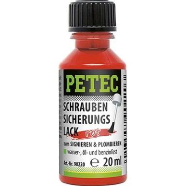 Petec Schraubensicherungslack Rot 20ml | 90220