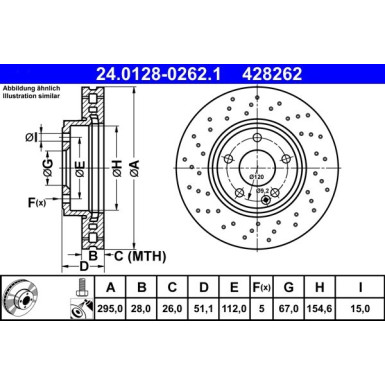 Bremsscheibe Db P. C117/W176/W246/X156 11 | 24.0128-0262.1