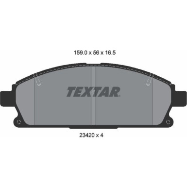 Bremsbelagsatz Nissan P. X-Trail 2,0-2,5 4X4 01-13 | 2342004