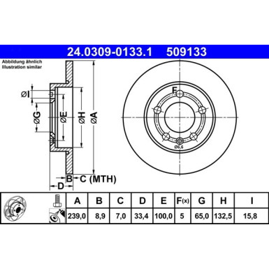 Bremsscheibe Vw T. Bora/Golf 4Motion 98-05 Power Disc | 24.0309-0133.1