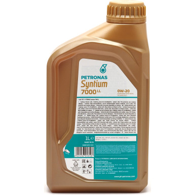 PETRONAS Syntium 7000 LL 0W-20 | 1 Liter | 70719E18EU