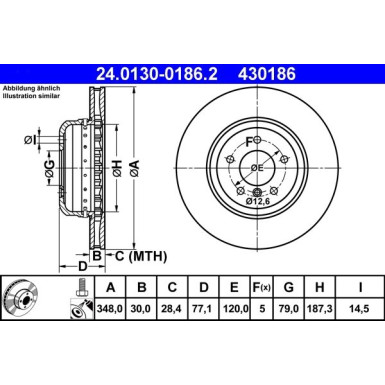 Bremsscheibe | 24.0130-0186.2