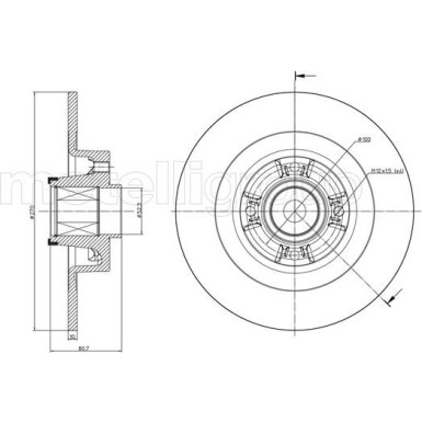 Bremsscheibe HA mit Radlager | RENAULT Megane,Scenic 03 | 800-804