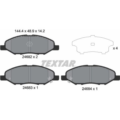 Bremsbelagsatz Nissan P. Micra/Note/Tida 1.0-1.8 03 | 2468201