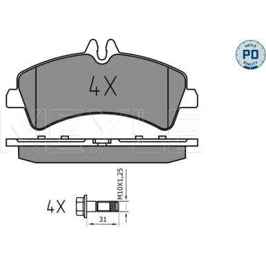 Bremsklötze HA Platinum | MERCEDES Sprinter, VW Crafter 06 | 025 292 1720/PD