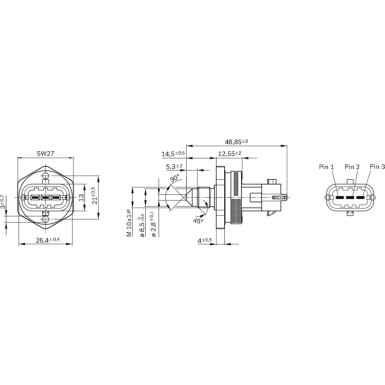 51 616 038 Drucksensor | FORD Mondeo 03 | 0 261 545 053