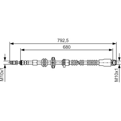 Bremsschlauch | BMW 5,7 Serie | 1987481546